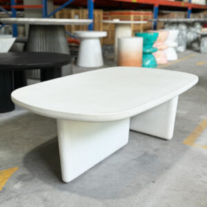 White Oval Coffee Table