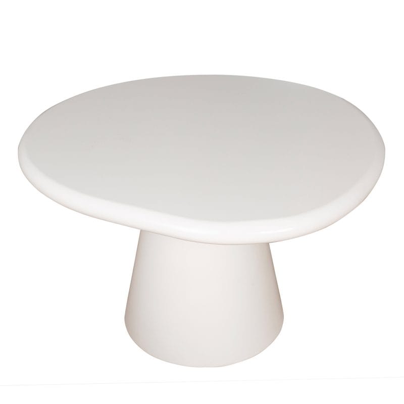 Asymmetrical GFRC Dining Table with Conical Base