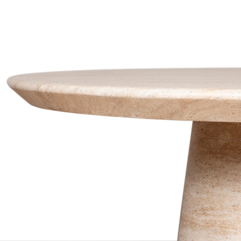 Elliptical GFRC Dining Table with Dual Tapered Pedestal Base