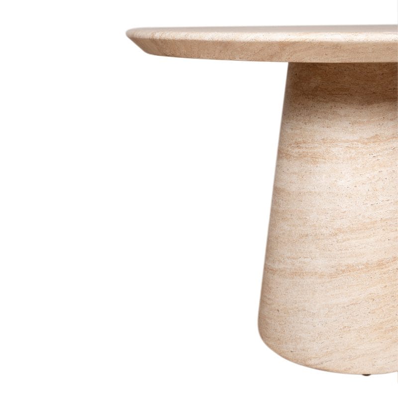 Elliptical GFRC Dining Table with Dual Tapered Pedestal Base