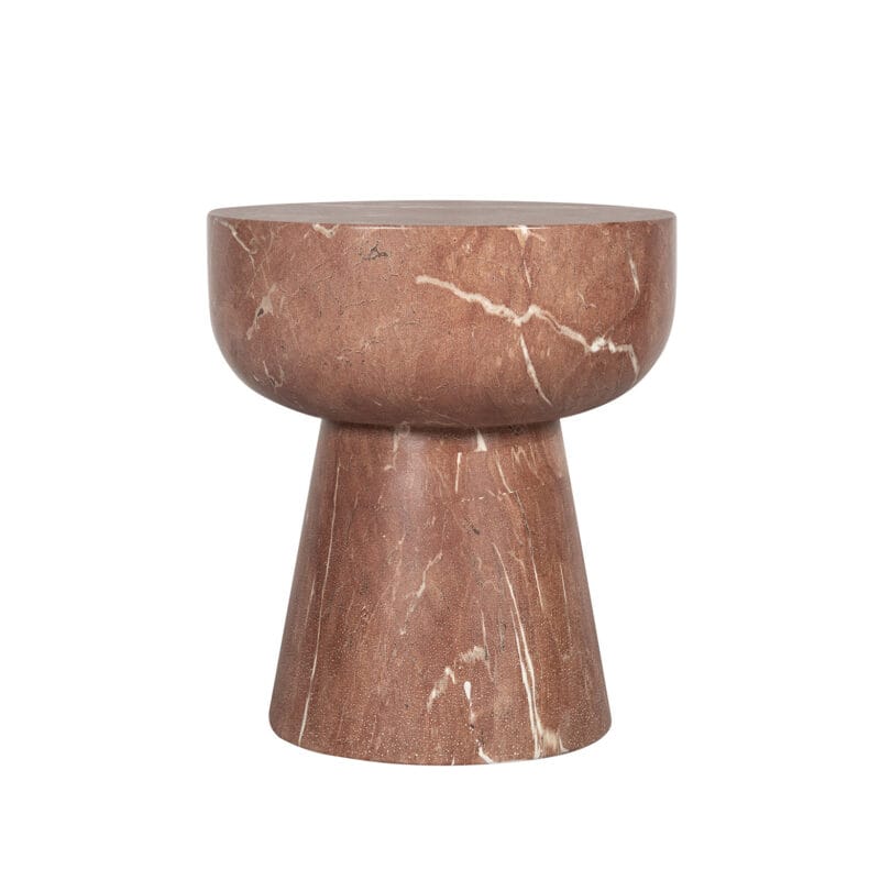 Faux Marble Concrete Side Table