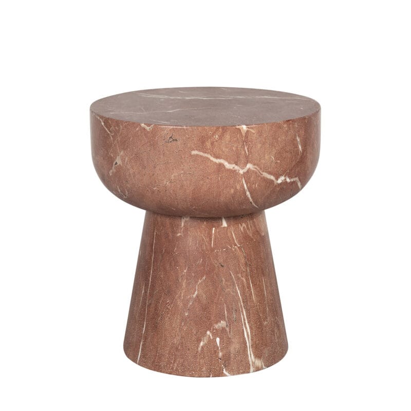 Faux Marble Concrete Side Table