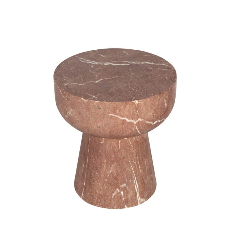 Faux Marble Concrete Side Table