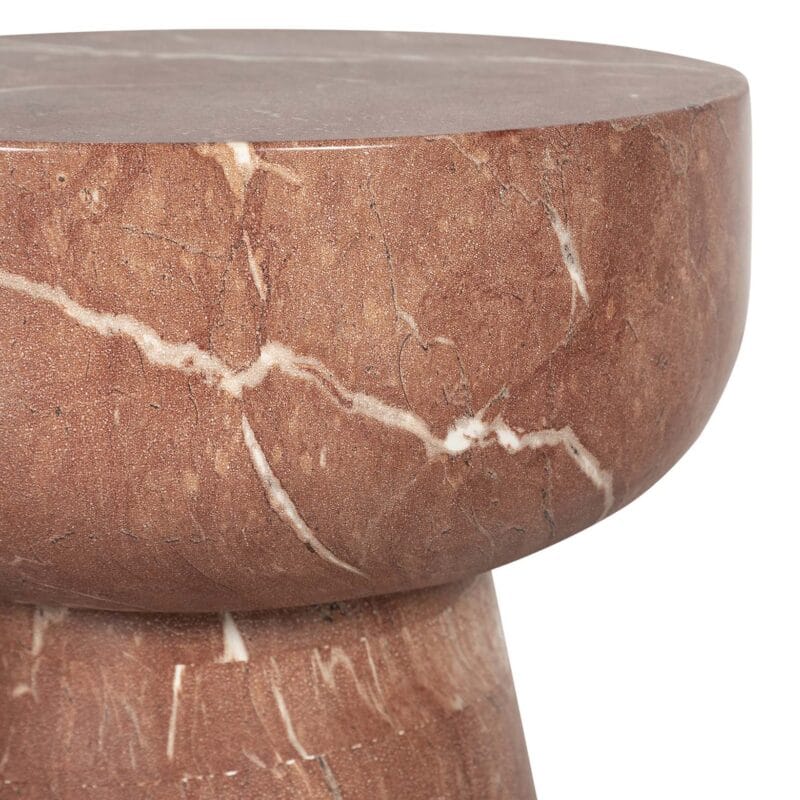 Faux Marble Concrete Side Table