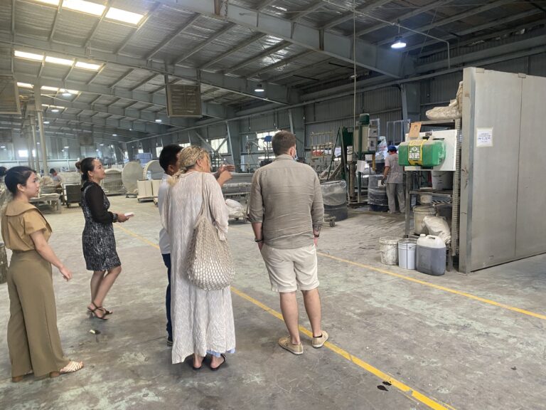 Furniture supplier checklist - Aurora Craft welcoming customers for a factory tour