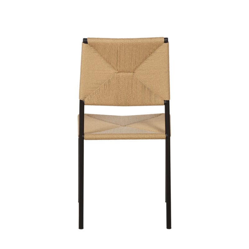 Iron and Jute Dining Chair