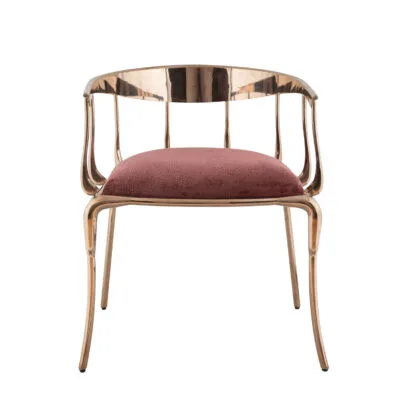 Iron Chair with Cushioned Seat