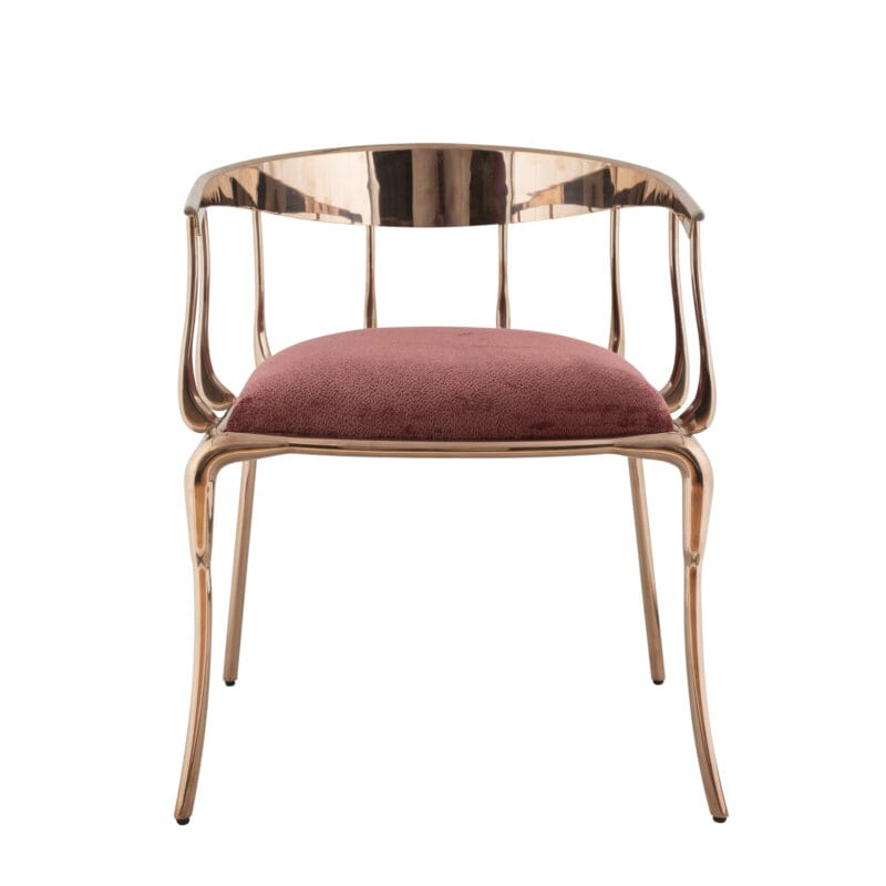 Iron Chair with Cushioned Seat
