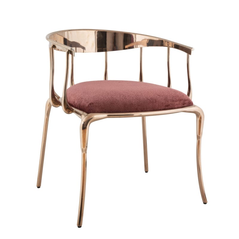 Iron Chair with Cushioned Seat