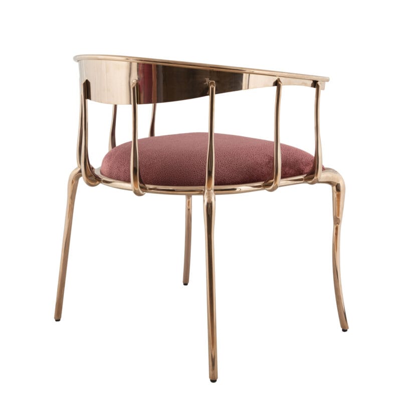 Iron Chair with Cushioned Seat