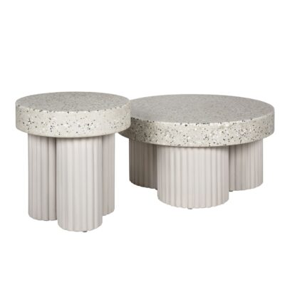 Leaf Clover Round Coffee Table Set