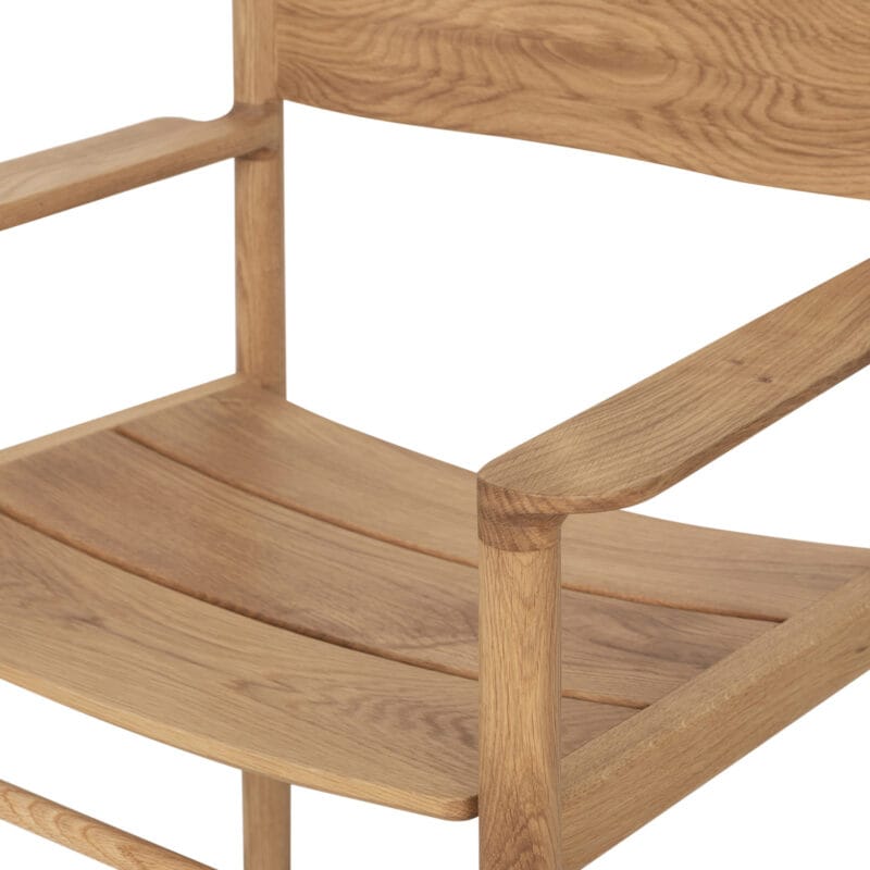 Minimalist Solid Wood Dining Chair with Armrests