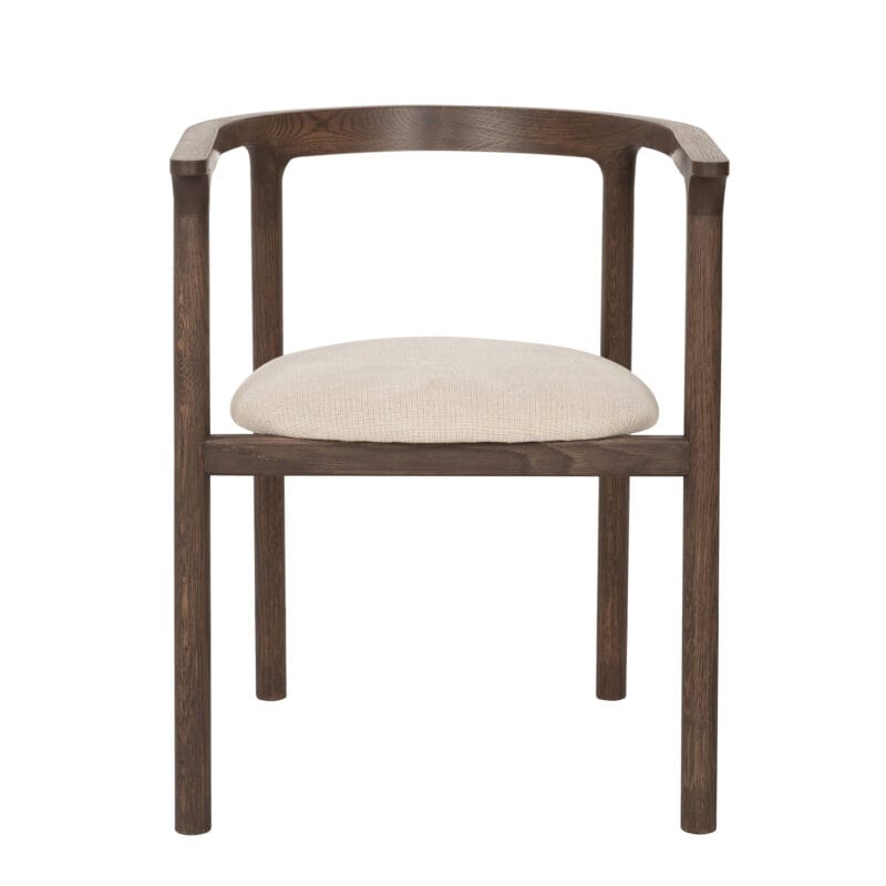 Modern Wood Dining Chair with Armrests