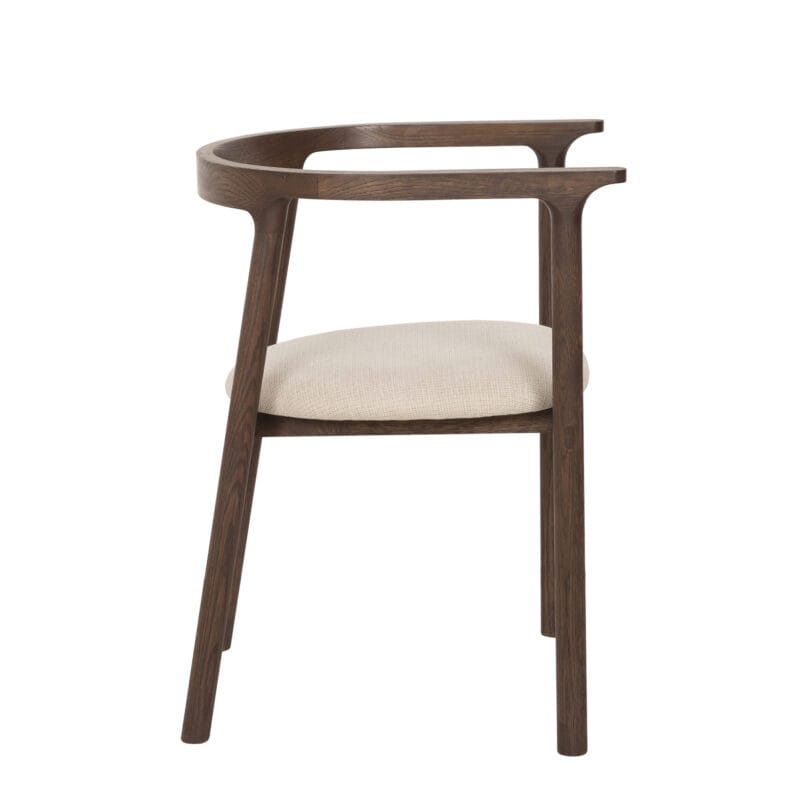 Modern Wood Dining Chair with Armrests