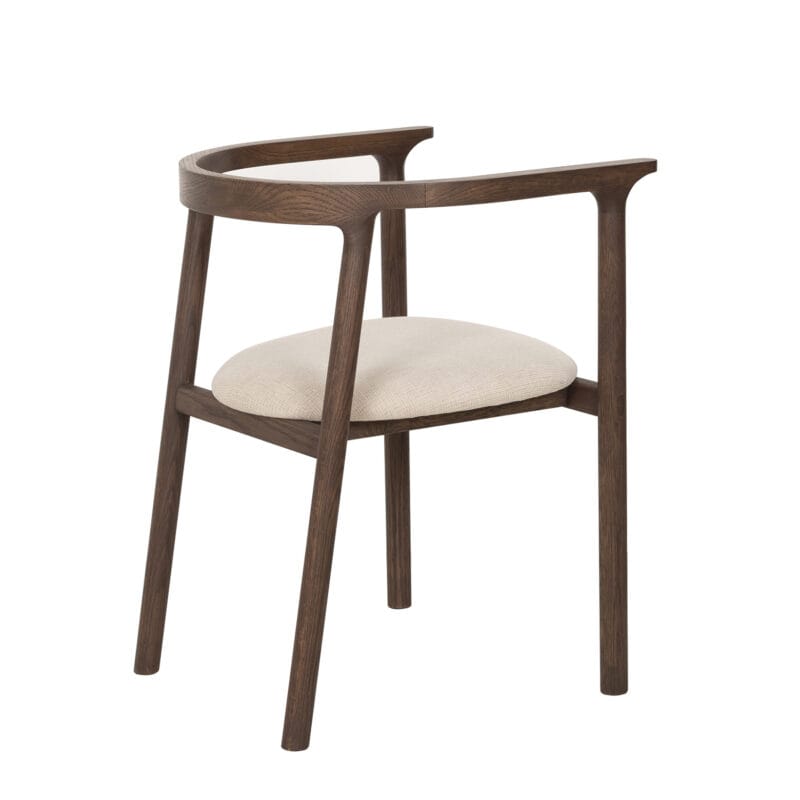 Modern Wood Dining Chair with Armrests