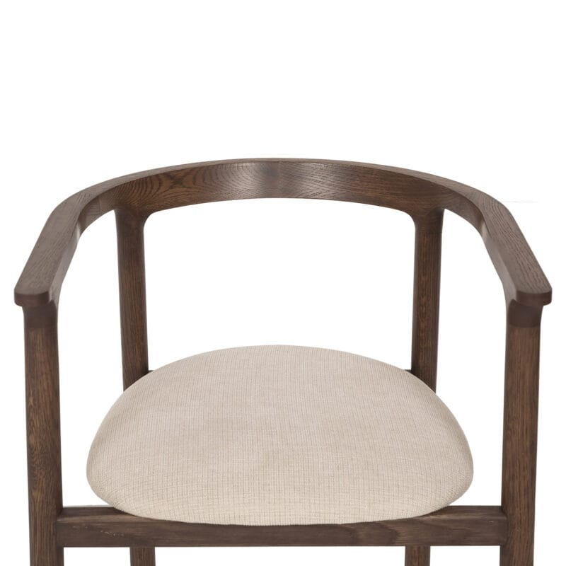 Modern Wood Dining Chair with Armrests