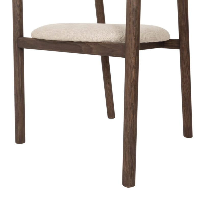 Modern Wood Dining Chair with Armrests