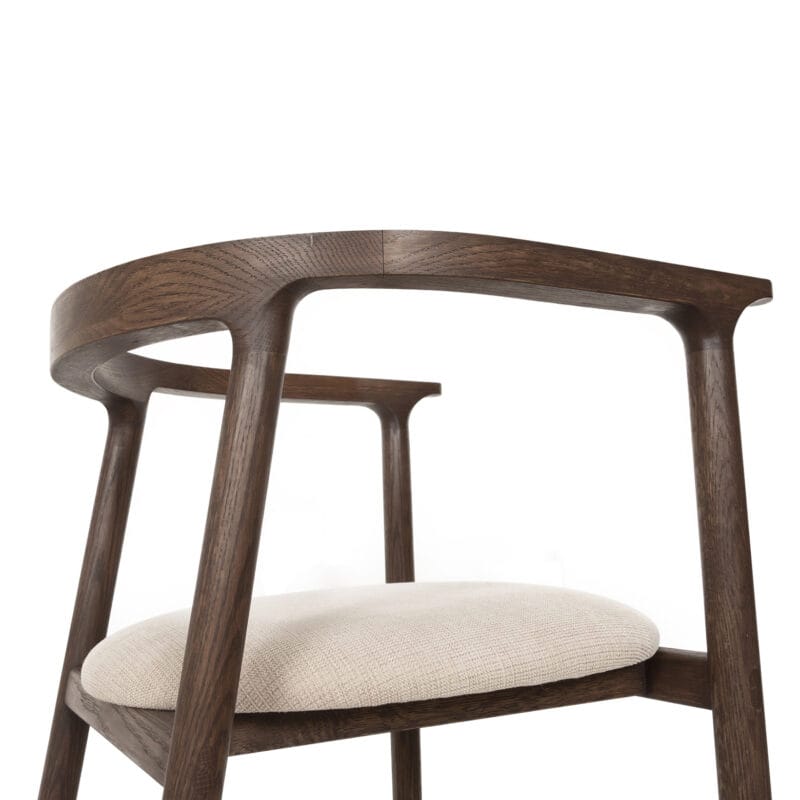 Modern Wood Dining Chair with Armrests