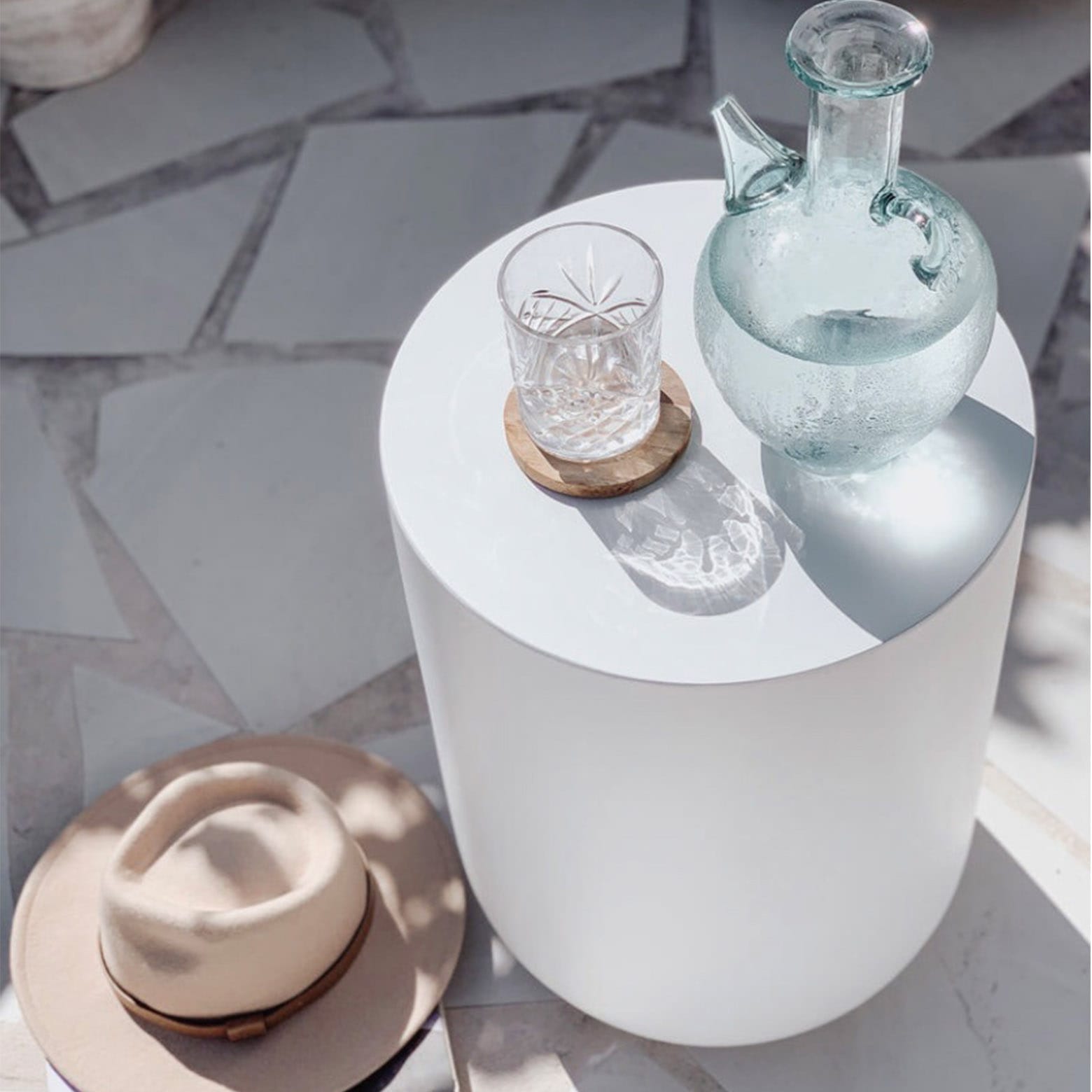Pure Curve GFRC Side Table - Aurora Craft Furniture