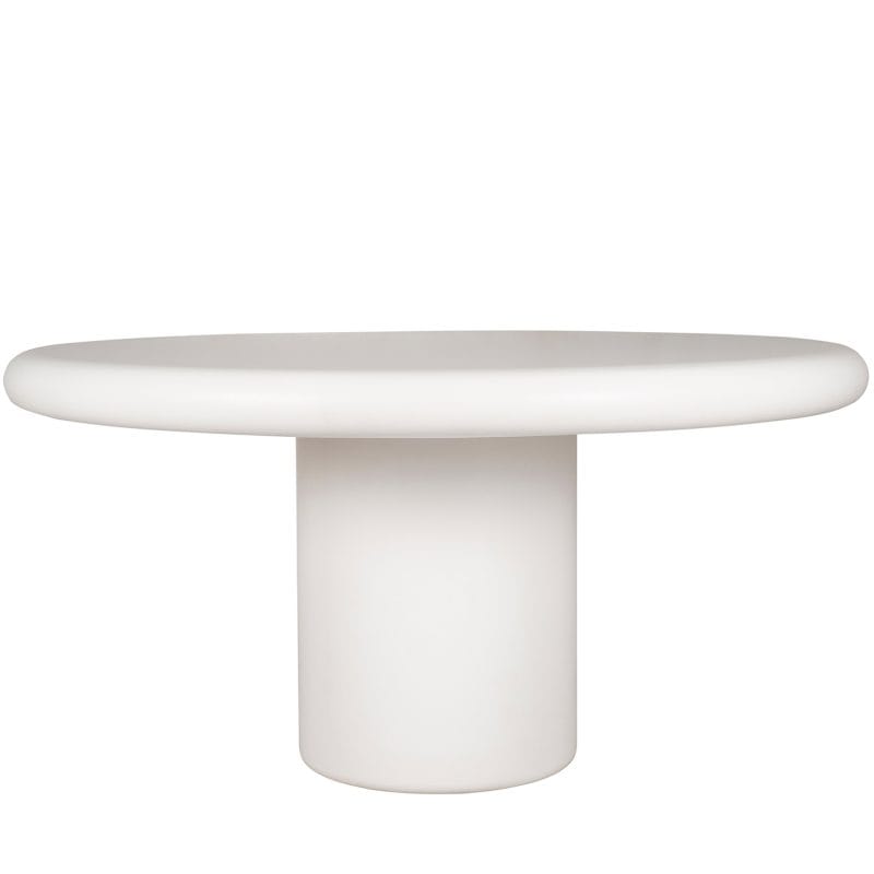 Round GFRC Dining Table with Cylindrical Base