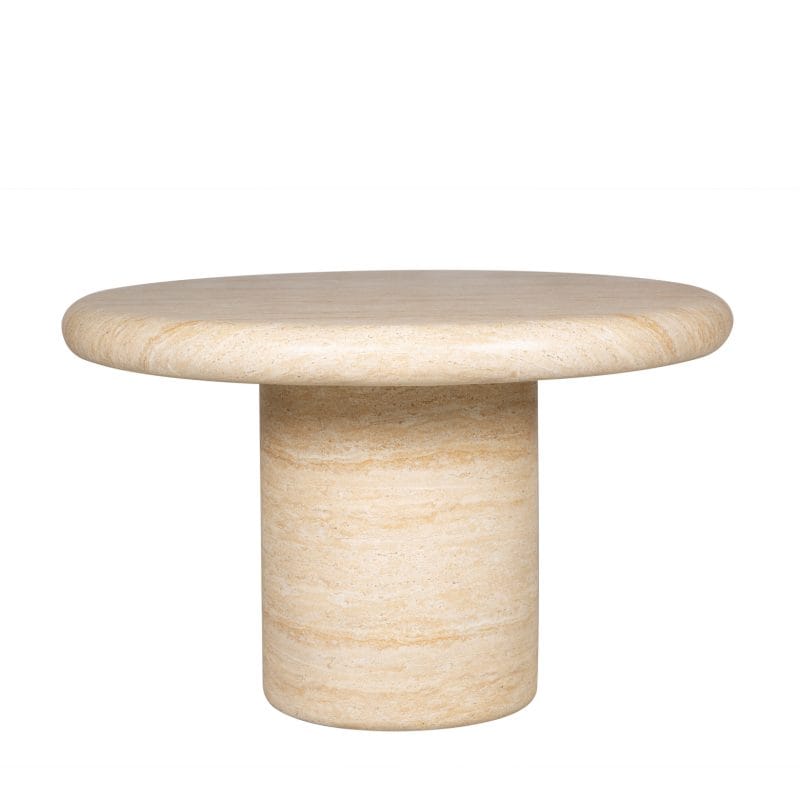 Round GFRC Dining Table with Cylindrical Base