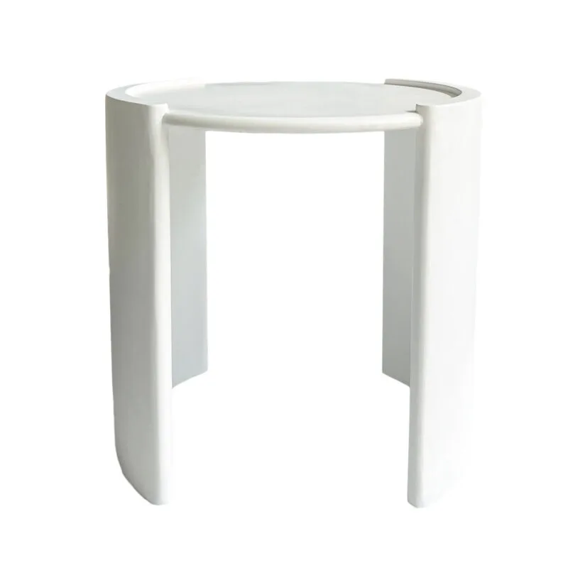 Round White Side Table