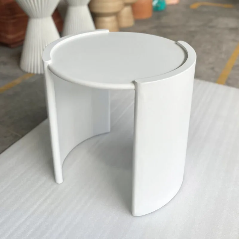 Round White Side Table