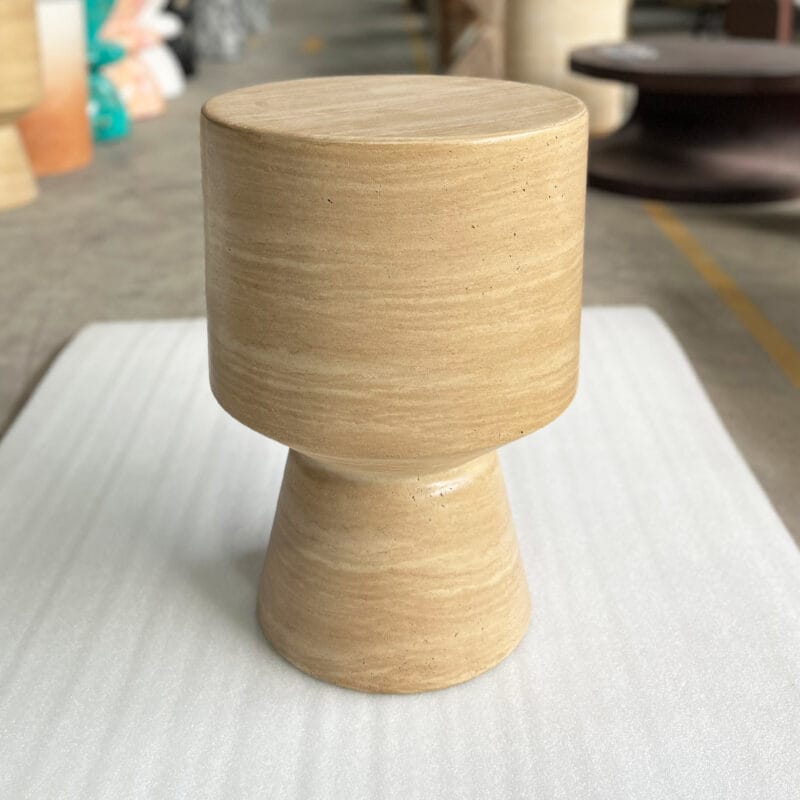 Sandstone GFRC Pedestal Side Table
