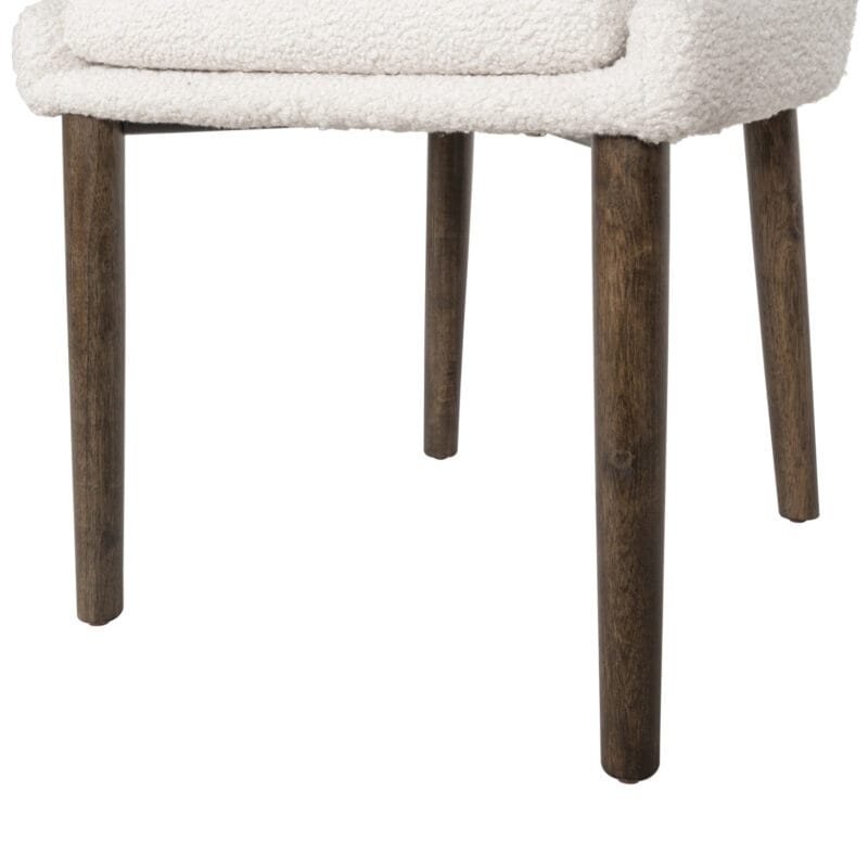 Upholstered Chair with Wooden Legs