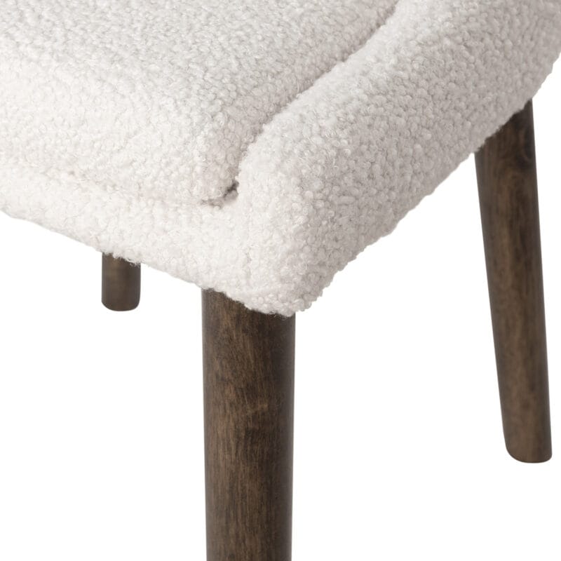 Upholstered Chair with Wooden Legs