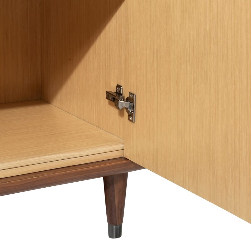 Balanced Wood Cabinet with Rounded Edge Structure