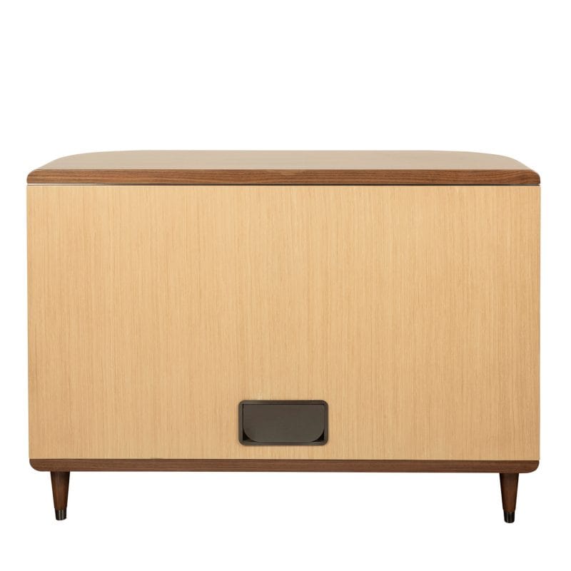 Balanced Wood Cabinet with Rounded Edge Structure
