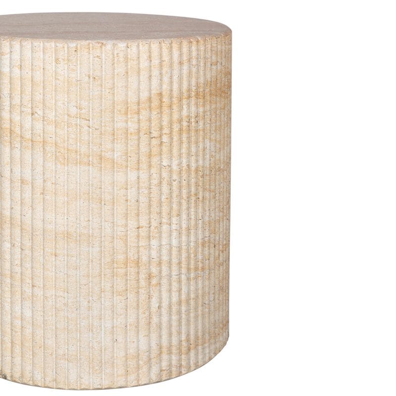 Fluted Round GFRC Stool