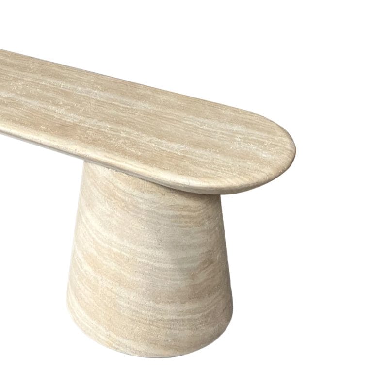 GFRC Bench with Dual Cylindrical Pedestal Base