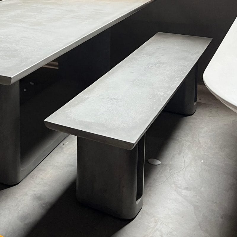 GFRC Bench with Dual Hollow Pedestal Base
