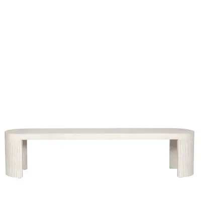 GFRC Bench with Fluted U-Shaped Base
