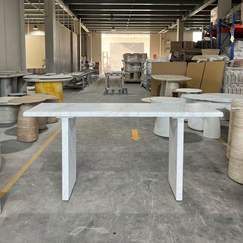 GFRC Console Table with Dual Slab Panel Base