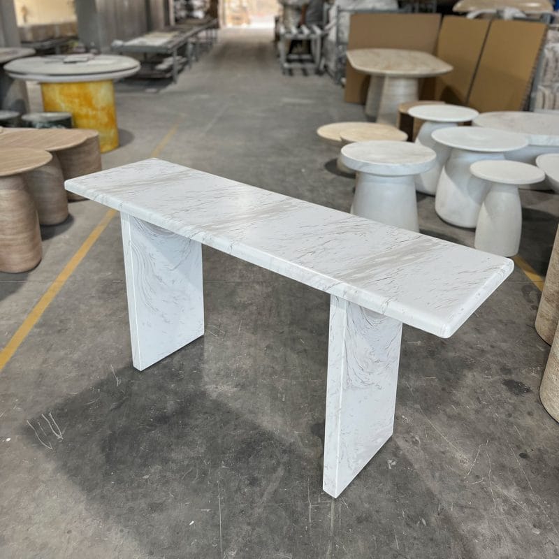 GFRC Console Table with Dual Slab Panel Base