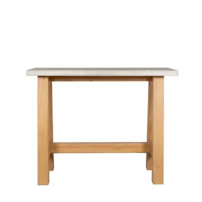 GFRC Console Table with Solid Wood A-Frame Base