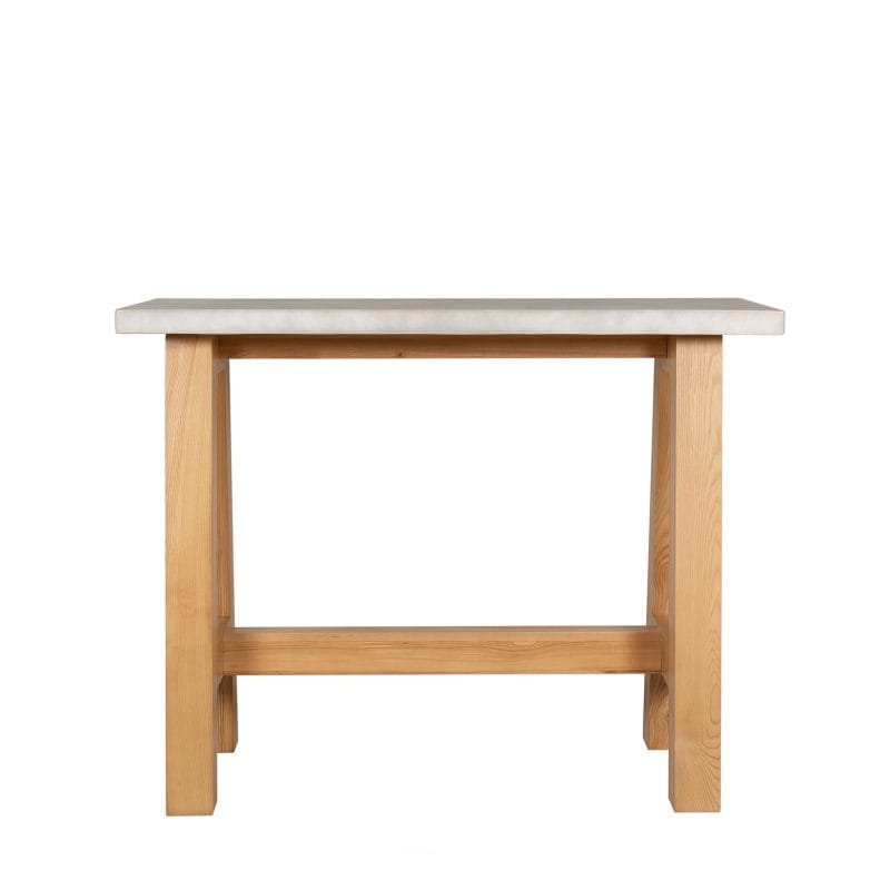 GFRC Console Table with Solid Wood A-Frame Base