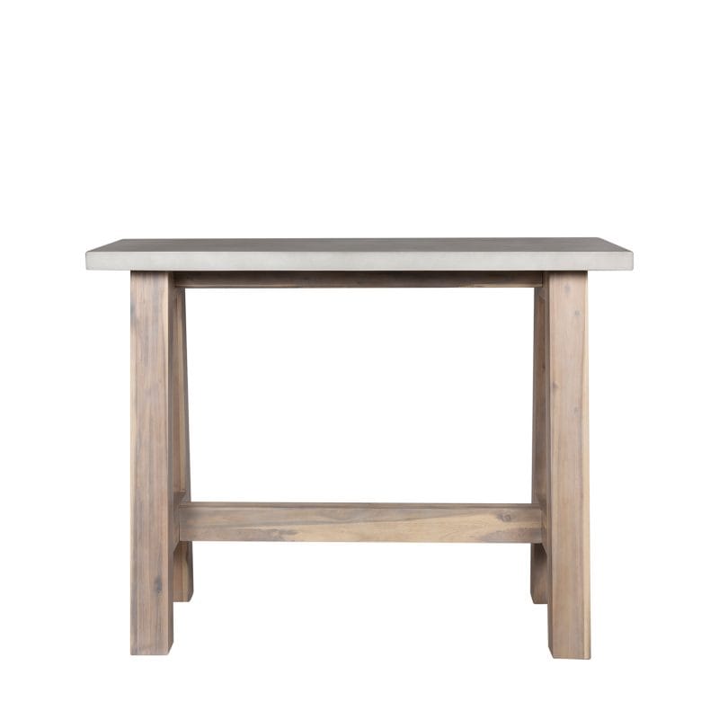 GFRC Console Table with Solid Wood A-Frame Base