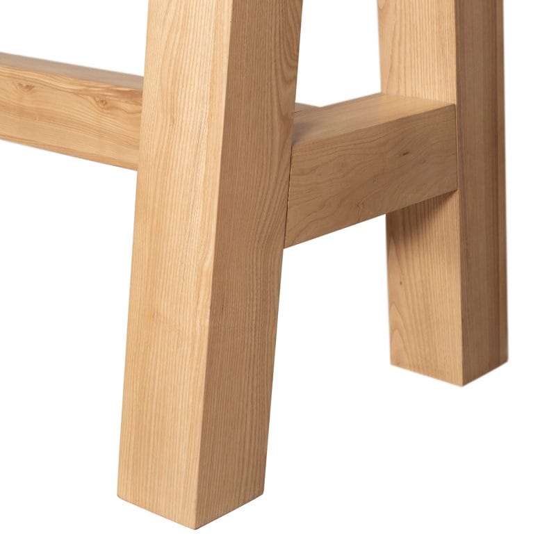 GFRC Console Table with Solid Wood A-Frame Base