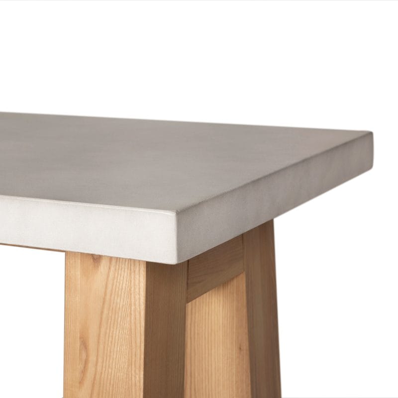 GFRC Console Table with Solid Wood A-Frame Base