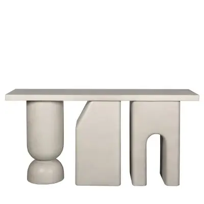 GFRC Console Table with Triple Sculptural Base