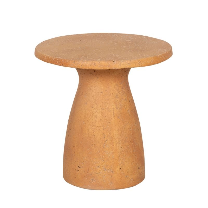 GFRC Side Table with Curved Hourglass Base
