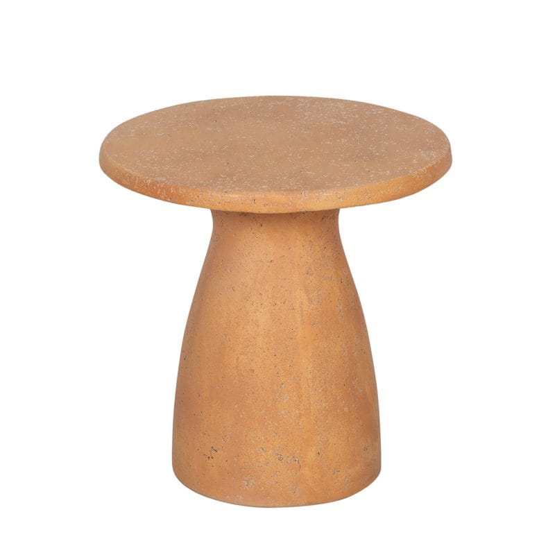 GFRC Side Table with Curved Hourglass Base