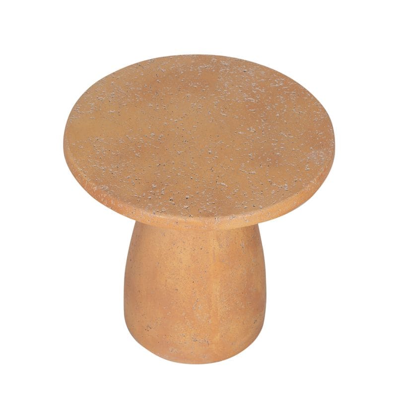 GFRC Side Table with Curved Hourglass Base
