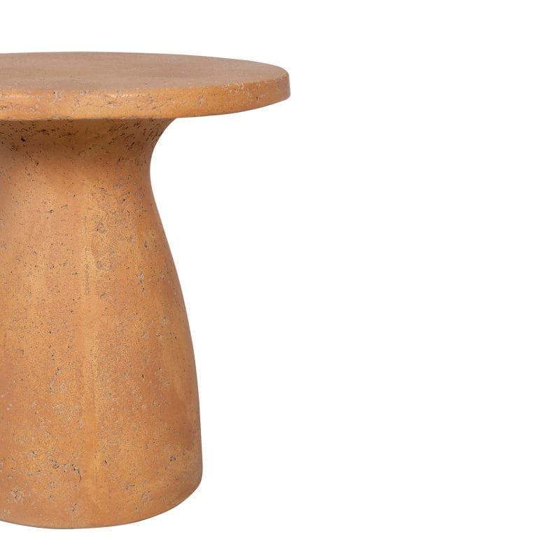 GFRC Side Table with Curved Hourglass Base