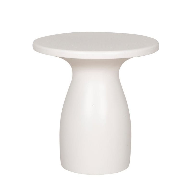 GFRC Side Table with Curved Hourglass Base