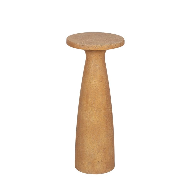 GFRC Side Table with Tapered Pedestal Base